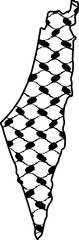 Keffiyeh Pattern On Palestinian Map