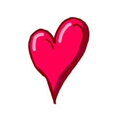 red heart made of paint