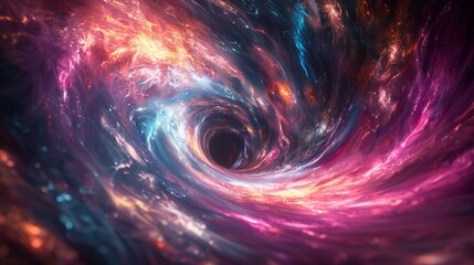A colorful swirl of space in the middle, AI - 772225864