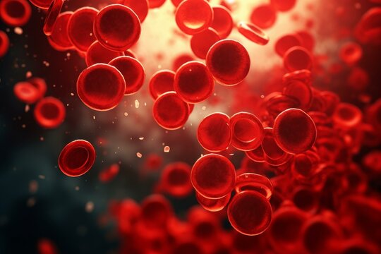 Oxygen-carrying Red blood cells. Cell science plasma. Generate Ai