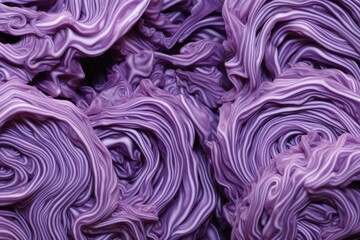 Glossy Red cabbage closeup. Colored and layered large vegetable falls water. Generate AI - Powered by Adobe
