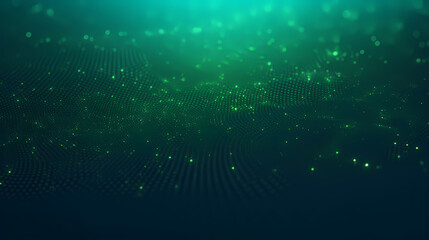 Green abstract particles