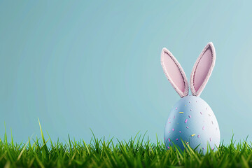 Happy Easter Background of cute rabbit