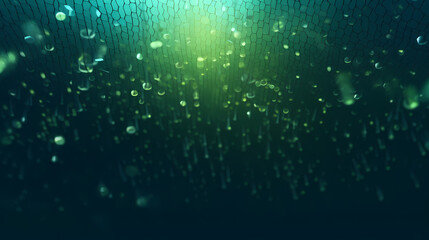 Green abstract particles - obrazy, fototapety, plakaty