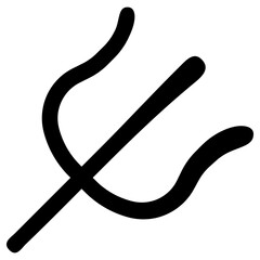 trident icon, simple vector design