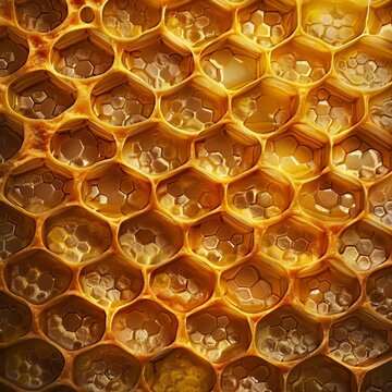 Favo de mel de uma colmeia como imagem de fundo natural 