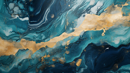 Fototapeta na wymiar Abstract Ocean Waves and Golden Sand Artwork