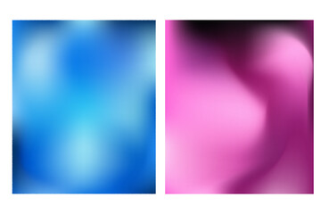 Naklejka premium set of bright gradient abstract backgrounds with grainy texture for wallpaper, posters, cards and other business projects.