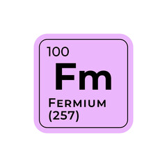 Fermium, chemical element of the periodic table graphic design