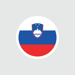 Flag of Slovenia. Slovenian tricolor flag with coat of arms (mountain and three stars). State symbol of the Republic of Slovenia.