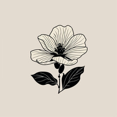 Magnolias in cartoon, doodle style. Image for t-shirt, web, mobile apps and ui. Isolated 2d vector illustration in logo, icon, sketch style, Eps 10. AI Generative