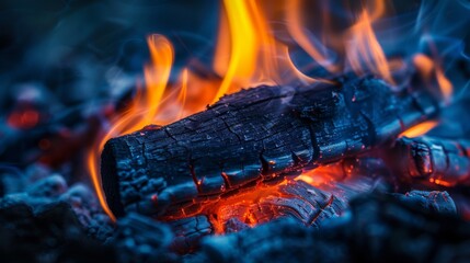 A close-up of a flickering flame - obrazy, fototapety, plakaty