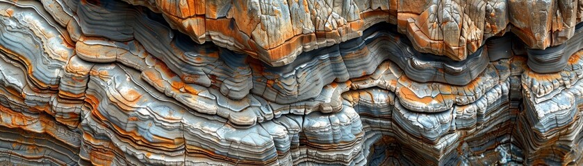A close-up of a rock surface with random patterns of erosion - obrazy, fototapety, plakaty