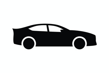 Car silhouette clipart logo icon symbol vector design. Sport black car design.
