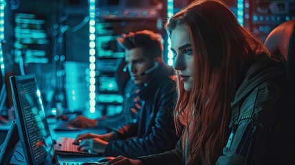 Obraz premium cybersecurity, IT