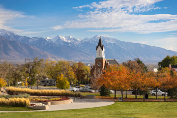 White Memorial Chapel in Salt Lake City, Utah, US