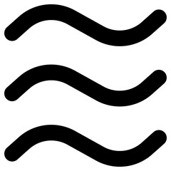 wave icon, simple vector design