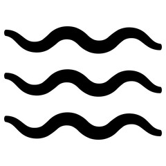 waves icon, simple vector design
