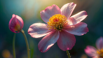 Beautiful pink flower close-up