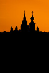 Fototapeta premium Silhouettes of old buildings