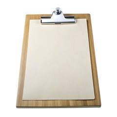 isolated brown wood paper clipboard