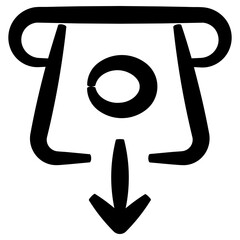 withdraw money icon, simple vector design