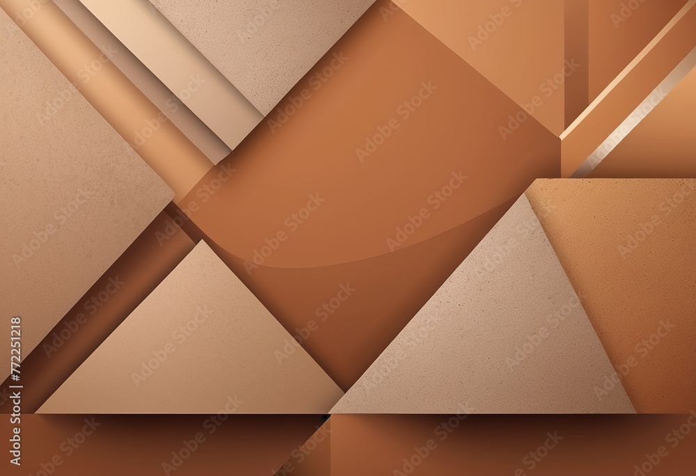 Poster brown background banner with 3d gradient shapes - ideal for business and website design