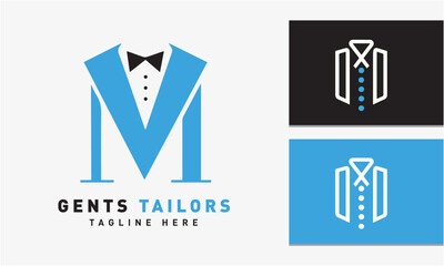 Mail dress fashion garments clothing vector icon modern minimalist logo design template idea