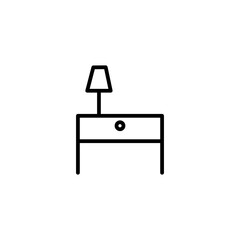 Nightstand line icon