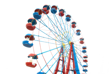 Ferris wheel, giant wheel, observation wheel in PNG isolated on transparent background