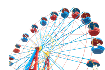 Ferris wheel, giant wheel, observation wheel in PNG isolated on transparent background