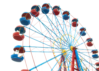 Ferris wheel, giant wheel, observation wheel in PNG isolated on transparent background