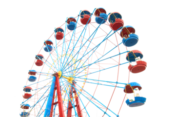 Ferris wheel, giant wheel, observation wheel in PNG isolated on transparent background