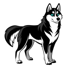 Mystical Fox: Intricate Black Silhouette Vector Art