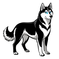 Mystical Fox: Intricate Black Silhouette Vector Art