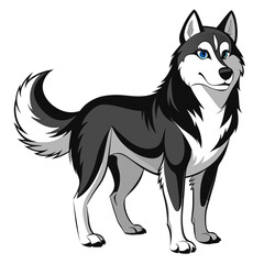 Mystical Fox: Intricate Black Silhouette Vector Art