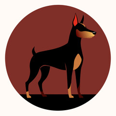Canine Contours: Vector Silhouette Illustration of Dogs