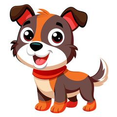 Cheerful Canine: Vector Art Silhouette of Smiling Dog