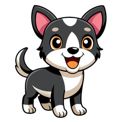 Cheerful Canine: Vector Art Silhouette of Smiling Dog