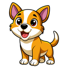 Cheerful Canine: Vector Art Silhouette of Smiling Dog