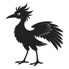 Regal Rooster: Vector Silhouette Illustration of a Proud Poultry