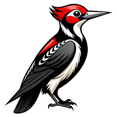 Scarlet-winged Songbird: Vector Illustration of Red-winged Blackbird