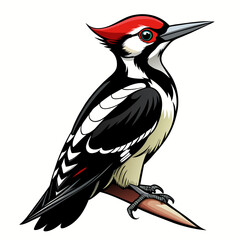 Scarlet-winged Songbird: Vector Illustration of Red-winged Blackbird