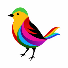 Aerial Elegance: Vector Silhouette Illustration of a Graceful Bird