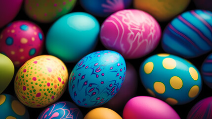Fototapeta na wymiar Multicolored Easter eggs background