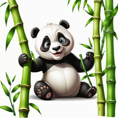 Panda Cartoon Design Very Cute
