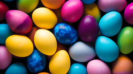 Multicolored Easter eggs background