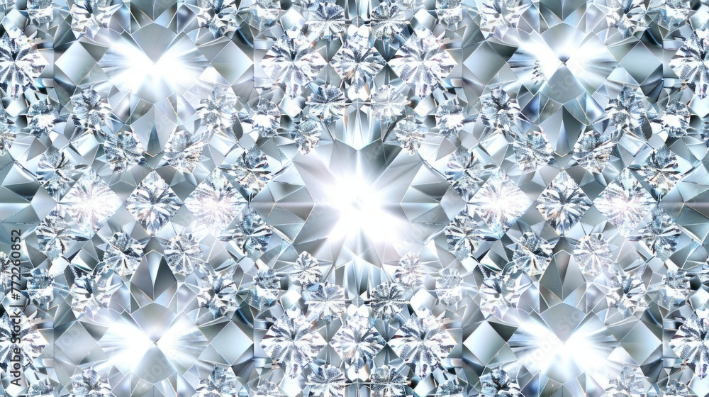 Poster a close up of a diamond patterned background with a bright light shining on it