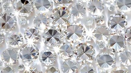Stunning close-up shot revealing the intricate details of a diamond-patterned background, enhanced by a radiant beam of light that accentuates its elegance and allure in a radiant spectacle.