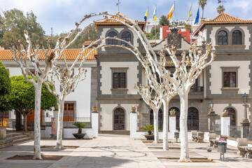 Old townhall of the city of Teror in the north of the island Gran Canaria, Canary Islands, Spain....